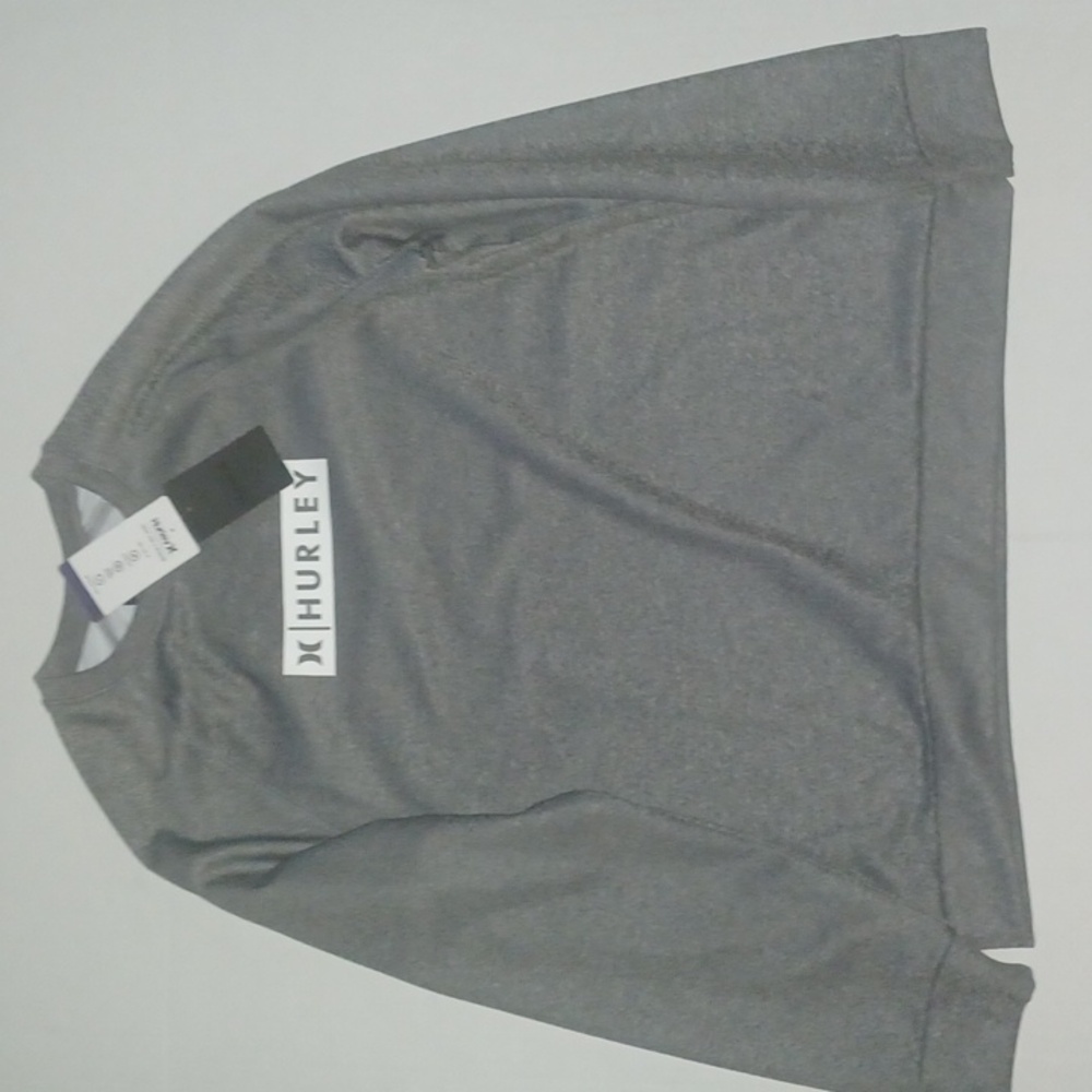 Hurley Raglan Pullover Fleece Sweatshirt Size-M Heather Gray NWT